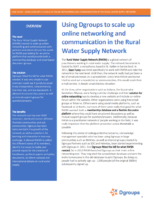 Case study: Using Dgroups to scale up online networking and communication in the Rural Water Supply Network