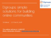 Recording and slides from the webinar on Dgroups: simple solutions for building communities in your organization
