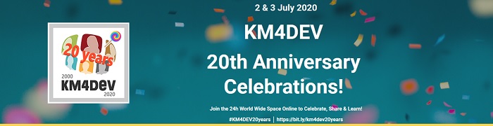 KM4Dev 20 Anniversary Banner