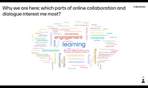 Critical factors for more effective online collaboration, dialogue and interaction in development