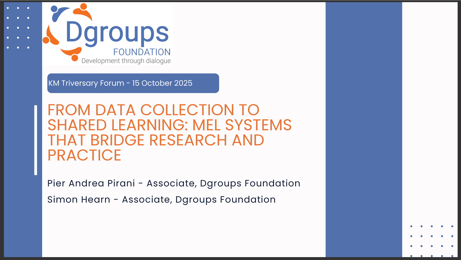 From data collection to shared learning: MEL systems that bridge research and practice