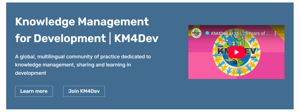Revamping the KM4Dev website